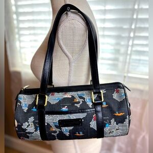 Vintage Sharif Signature Collection World Travel Shoulder Bag